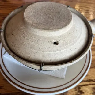Noodles were served in claypots
