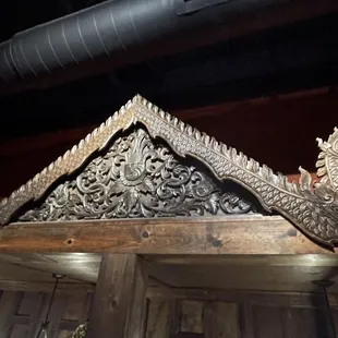 Hand-craved wood dragon