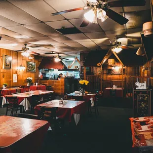 the interior of the restaurant