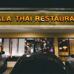 the front of the restaurant