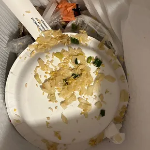 All the onions that came inside my crab fried rice.