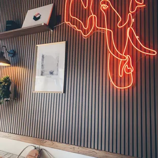 Inside the restaurant: Minimal and cool decor :)