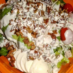 Cobb Salad was delicious!  My husband had a wrap and said it was also very good!