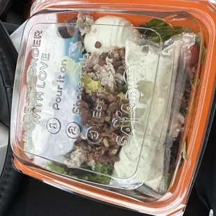 Cobb salad with avocado ranch