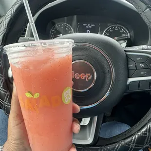 Frozen strawberry lemonade