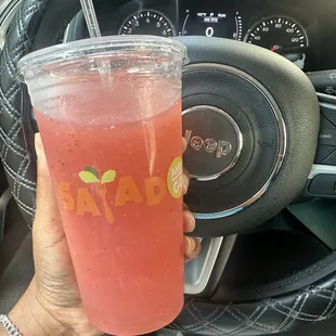 Frozen strawberry lemonade