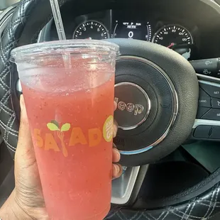 Frozen strawberry lemonade