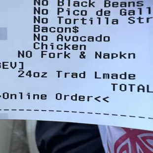 Asked for no avocado