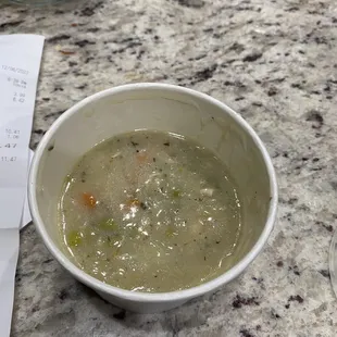 Half-filled soup