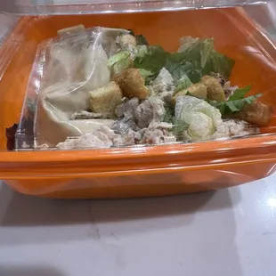 Place 3 orders or salad. Each order is less than half full. What a rip off?