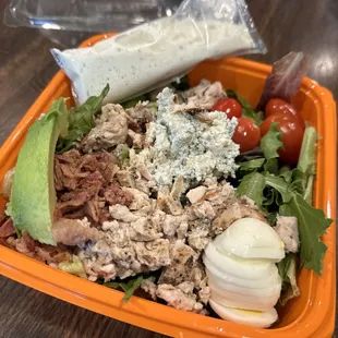 Cobb Salad with chicken and ranch dressing, for the price it was ok.