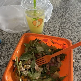 Cucumbers mint lemonade &amp; jalapeno ranch salad