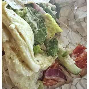 It was hard to capture this wrap (trust me it was good)