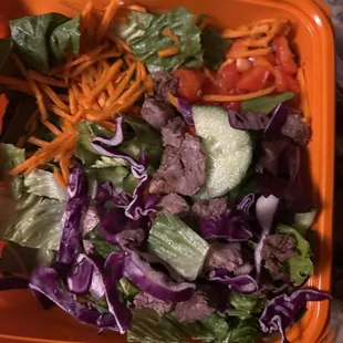 Thai salad with steak