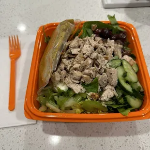 Custom salad with chicken