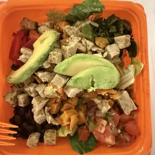 Fajita chicken salad. Delicious, healthy, and filling!
