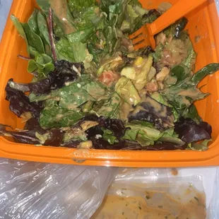 Salad and Go! Full salad and the cost is satisfying!