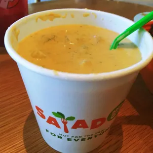 Broccoli cheese soup with potatoes-Best I've had in years.