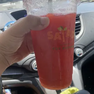 Frozen strawberry lemonade