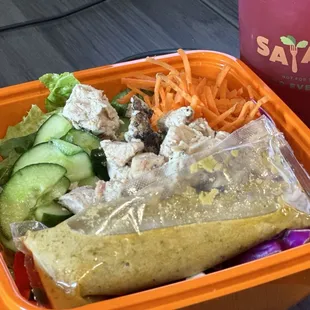 Thai Chicken Salad w/Blue Basil Lemonade