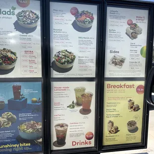 Drive thru menu