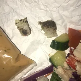 Thai chicken wrap with free mud!