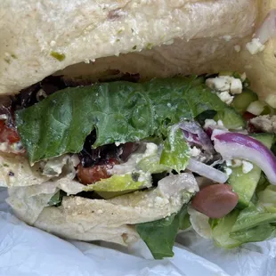 Greek Wrap with Grilled Chicken