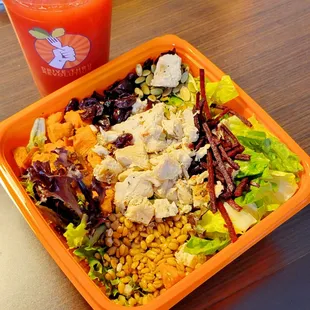 Winter Harvest Salad, Strawberry Lemonade