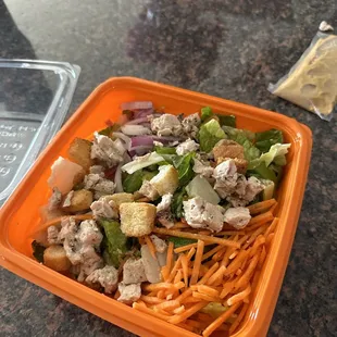 the skimpiest amount of chicken i have ever received from here.