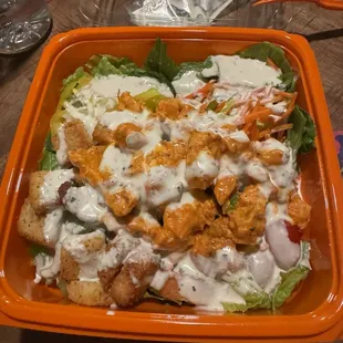 Buffalo Chicken Salad (dressing already poured)