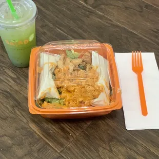 Cucumber Mint Lemonade &amp; Buffalo Chicken Salad