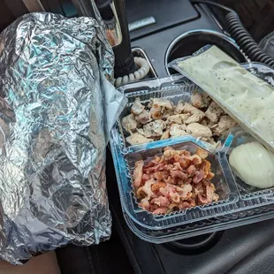 Fajita wrap and protein box