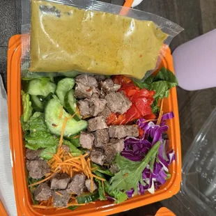 Thai salad with steak