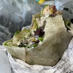 BBQ Chicken Wrap add bacon