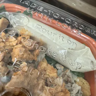 Cesar salad with buffalo chicken