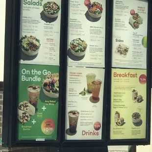 Drive thru menu
