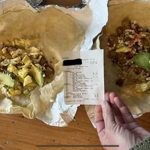 The order was still wrong. the same exact burrito. One has tomatoes the other does not. Of course I can't ask for it to be fixed.