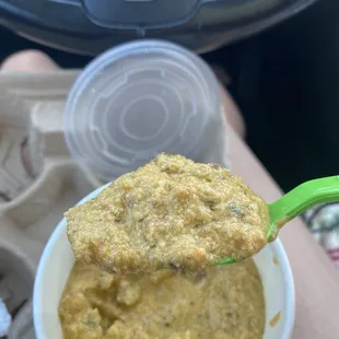 The broccoli cheddar soup is just chunky  not really a soup but just globs of mush