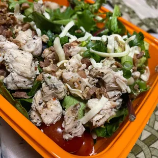 Cobb salad, with no blue cheese