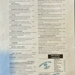 Paper menu