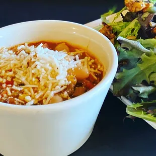 Our chili is made vegan - you have the option to add more vegetable or meat proteins as you like.