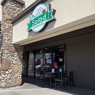 the front of the restaurant