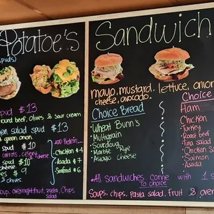 Baked potatoes &amp; sandwiches