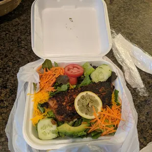 Blackened Salmon Salad