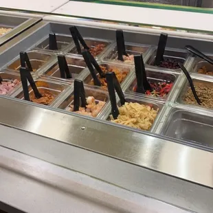 a variety of food items