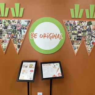 Be original with some menu options