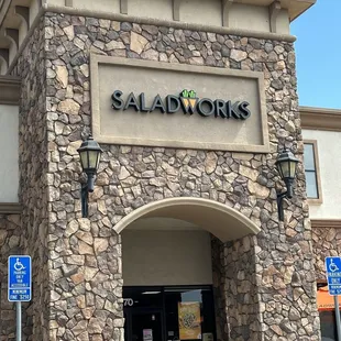 Storefront entrance of the building