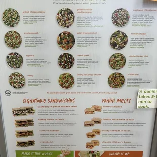 Tons of salads, sandwiches, and panini options