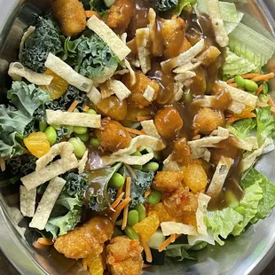 Crispy Chicken Buffalo Salad