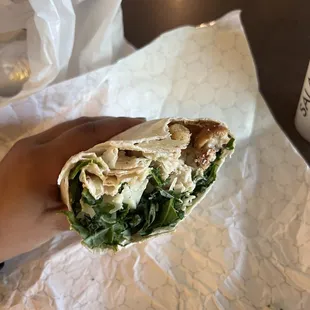 Grilled Chicken Caesar Salad with kale no eggs